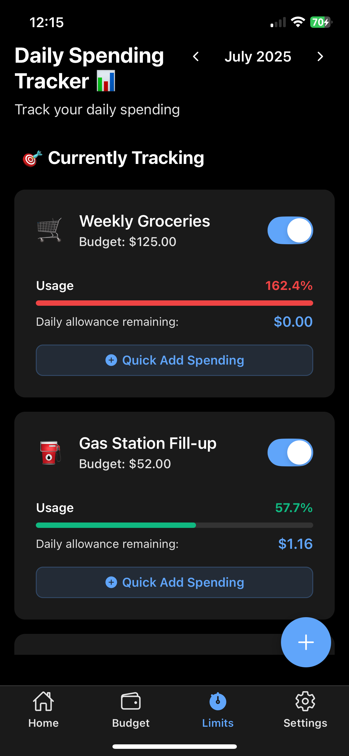 Expense Tracking